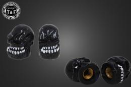 バルブキャップ(グリムフェイス)ブラック