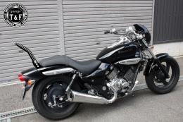 エリミネーター250V　極太φ38シーシーバーショート(ブラック)純正フェンダー専用