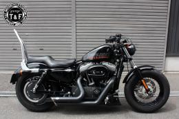 スポーツスター　極太φ38シーシーバーロング(メッキ)純正フェンダー専用