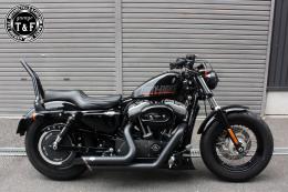 スポーツスター　極太φ38シーシーバーミディアム(ブラック)純正フェンダー専用