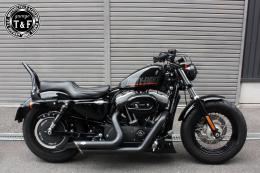 スポーツスター　極太φ38シーシーバーショート(ブラック)純正フェンダー専用