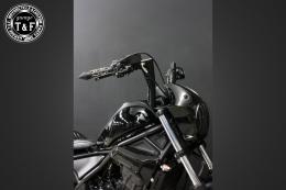 レブル250(2017〜2019年)ABS搭載モデル　極太バットマンハンドル　10インチ(ブラック)&ワイヤーセット