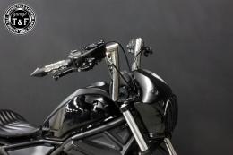 レブル250(2017〜2019年)ABS非搭載モデル　極太バットマンハンドル　10インチ(メッキ)&ワイヤーセット