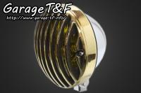 マグナ50　5.75インチバードゲージヘッドライト(メッキ/真鍮)&ライトステー(タイプH)KIT