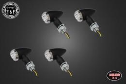 超小型砲弾ウィンカー(LED)ブラック　クリアーレンズ仕様KIT