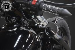 3インチラウンドサイドミラー(フォーククランプ式)メッキ