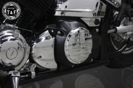 ドラッグスター400　ダミープライマリーカバー(マットブラック/A)