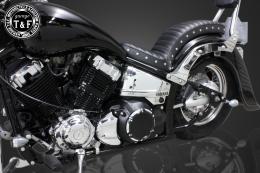 ドラッグスター400　ダミープライマリーカバー(マットブラック/F)